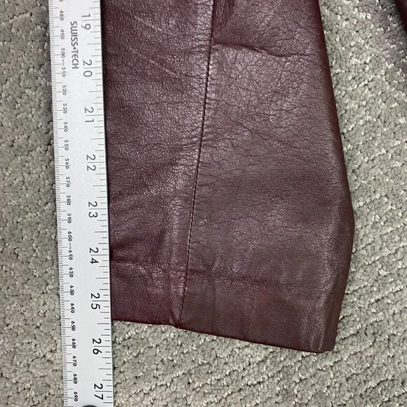 Vintage Wilsons Leather Jacket Blazer Men's 42 Fits 38-40 Burgundy Oxblood 70s - Picture 12 of 14